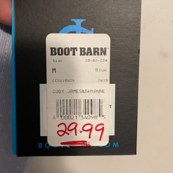 Cody James Core Medium Blue Print Button Down - Picture 3 of 5